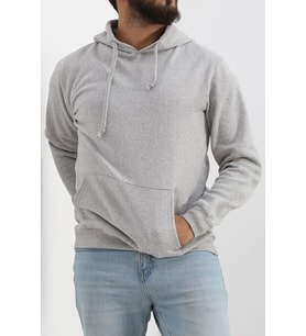 Şardonlu İki İplik Erkek Sweat Gri - 19125.200.