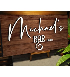BK Gift Kişiye Özel Kabartma Tasarım Ahşap Bar Tabelası, Home Bar Tabela, Rustik Ev Dekorasyonu, Duvar Dekoru-18