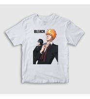Presmono Unisex Çocuk Beyaz Suits Anime Bleach T-Shirt 128291tt