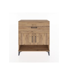 Arges Şifonyer 2 Raflı Tek Çekmeceli 2 Kapaklı 88x30x96 Çam-Çam