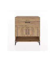 Arges Şifonyer 2 Raflı Tek Çekmeceli 2 Kapaklı 88x30x96 Çam-Çam