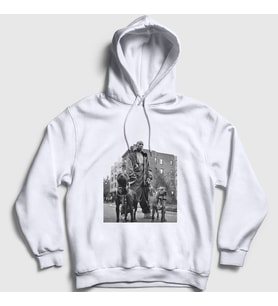Presmono Unisex Beyaz Pitbulls Dmx Kapüşonlu Sweatshirt 225518tt
