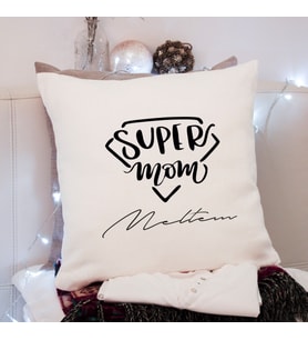 Süper Anne ( Super Mom ) Tasarımlı Yastık Kişiye Özel