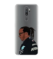 Oppo A5 2020 / A9 2020 Uyumlu Lewis Hamilton Desenli Şeffaf Telefon Kılıfı