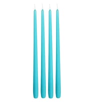 Bozkurt Konik Şamdan Mum Fener Mumu - Turkuaz - 24 Cm. - 4 Adetlik Paket