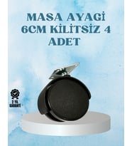 Kilitsiz Mobilya Tekerleği 6 cm 4 Adet Dayanıklı Tasarım