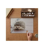 Yavru Kirpi- Sevimli Hayvan Tasarımı 240 parça Ahşap Puzzle Ahşap Kutuda MP00070