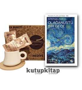 KutupKitap Bambu Fincan Türk Kahvesi Kişiye Özel Not Olağanüstü Bir Gece Stefan Zweig Kitap Hediye Seti