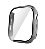 Apple Watch 10 42mm Uyumlu Sert PC Kasa ve Ekran Koruyucu Zore Watch Gard 35 (Koyu Gri)