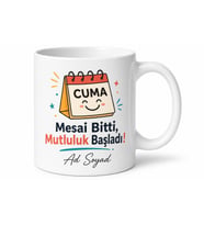 Cuma Mesaisi Biterken Gelen Mutluluk Hissi Hafta Sonu Kupası Hediye Bardak