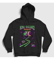 Presmono Unisex Siyah Stadthalle King Gizzard And The Lizard Wizard Kapüşonlu Sweatshirt 493511tt