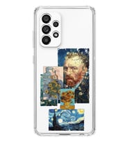 Samsung Galaxy A13 Uyumlu Van Gogh ve Sanatsal Tablolar Tasarımlı Şeffaf Telefon Kılıfı