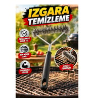 Paslanmaz Çelik Tel Izgara Temizleme Fırçası – Uzun Saplı BBQ ve Mangal Fırçası
