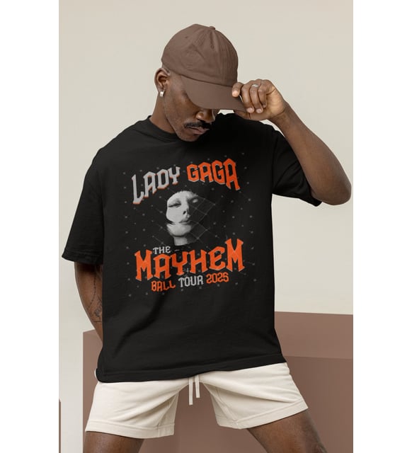 Tasarım Lady Gaga Mayhem Şarkıcı Baskılı Unisex Oversize Tişört