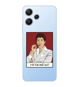Xiaomi Redmi 12 Uyumlu Uyumlu Scarface Tony Montana Tasarımlı Şeffaf Telefon Kılıfı