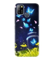 INFINIX Smart 4 5 6 Zero 8 S5 Pro Kılıf Desemli Silikon Neon Butterflys 1309