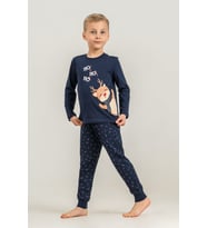 3-9 Yaş Erkek Çocuk New Year'S Banter Süprem Pijama Takım Lacivert