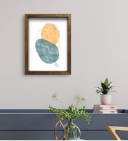 BK Gift Otel Odası Konseptli Doğal Masif Ahşap Çerçeveli Tablo 45x65cm-70
