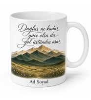 Siirt Dağ ve Ova Temalı Kişiye Özel Kupa Bardak Hediye