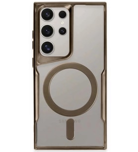 Galaxy S23 Ultra Kılıf Boyi Magsafe Silikon Kapak - Kahverengi