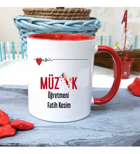 Müzik Öğretmenine Özel Öğretmenler Günü Hediyesi Kişiye Özel Kupa Bardak