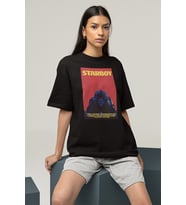 The Weekend Starboy Albüm Baskılı Unisex Tişört, Oversize Rapper Rap Tişört