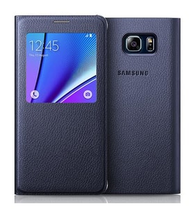 Galaxy Note 5 ile Uyumlu Kılıf S View Cover EF-CN920PBEGTR Koyu Lacivert