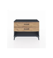 Arges Şifonyer 2 Çekmeceli 88x30x64 Antrasit-Çam