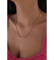 14 Ayar Altın Desenli Küp Zincir 2,60 mm (Rose)