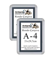 Tak Çıkar Rondo Çerçeve A4 21x30 cm 2 Adet Açılır Kapanır Çerçeve Aç Kapa Çerçeve A4 Afiş Çercevesi