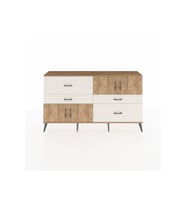 Arges Konsol 2 Raflı 4 Çekmeceli 4 Kapaklı 176x30x99 Çam-Çam/Aytaşı