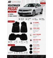 VOLKSWAGEN PASSAT B6 2005-2010 Araca Özel 3D Paspas + 3D Bagaj Havuzu