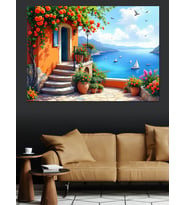 Beyaz Parlak Çiçekler Dekoratif Kanvas - Mdf Ahşap Tablo
