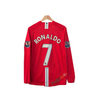 2008 Manchester United Premier Lig Fontlu Uzun Kollu Ronaldo Forması