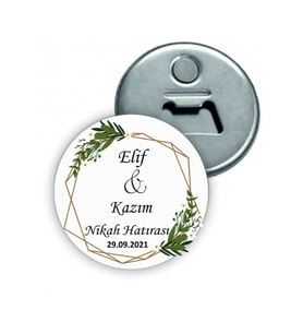 Kişiye Özel Açacaklı Düğün Magnet - Nişan Magnet - Söz Magnet
