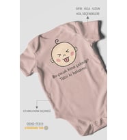 Bu Çocuk Kime Çekmiş? Tabiki Halasına Baskılı Bebek Zıbını – Çıtçıtlı Body  %100 Pamuk Kısa Kol (Pastel Pembe)