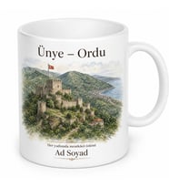 Ünye Tarihi Kalesi ve Doğası Ordu Hatırası Çay Kupası Hediye Bardak