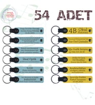 Gök Mavi & Sarı, 54’lü Set, İsim Ve Mesajlı Anahtarlık, İngilizce Öğretmeninden Öğrencilere Anı