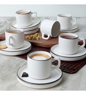 Keramika Simply Stackable Çay Takımı 12 Parça 6 Kişilik 19985
