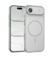 iPhone 17 Air Kılıf M-Safe Şarj Özellikli Kamera Korumalı Formen Kılıf (Gümüş)