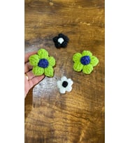 ÖRME TRİKO 4 LŞÜ ÇİÇEK APLİKE SET