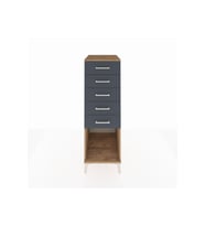 Kronos Dolap 5 Çekmeceli 44x59x134 Çam-Antrasit
