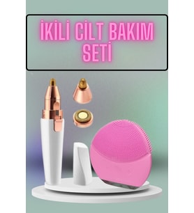 Kulak Burun ve Yüz Epilasyon Aleti ve Yüz Masaj Aleti İkili Cilt Bakım Seti