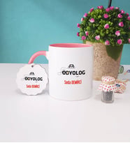 Odyolog Kupa Bardak Pembe ve Anahtarlık