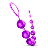 Beads Pull Ring Tutma Halkalı Dereceli Toplar Silikon Mor  Boncuk