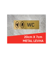 BAY WCC YAZILII VE LOGOLU GOLD METAL LEVHA 20 X 7 CM