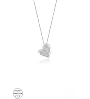 SWAROVSKİ TAŞLI  ZİRCONİA KALP 925 AYAR GÜMÜŞ KOLYE