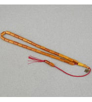 Omari Sıkma Kehribar Yumuşak Kesme Kesim Oturtma İmameli Sistemli 6x10.5mm Tesbih