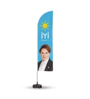 İYİ Parti  Reklam Yönlendirme ve Tanıtım Yelken Bayragı mrl