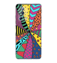 PrintiFy Xiaomi Mi 13 Lite ile Uyumlu 1mm Slim Fit Retro Colors 4 Baskılı Şeffaf  Kılıf